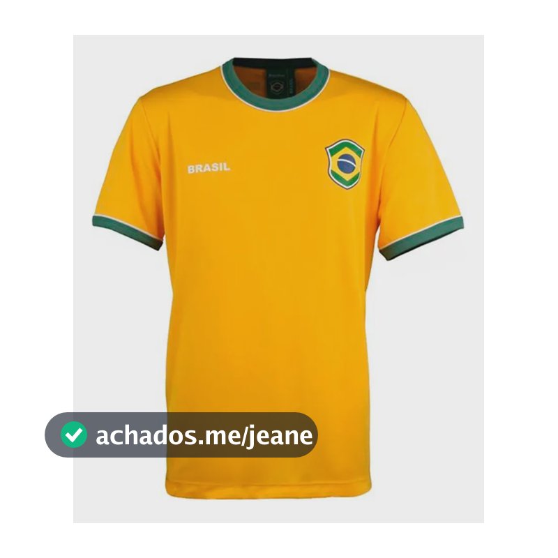 Camisa Masculina De Futebol Brasil Braziline Amarelo G3