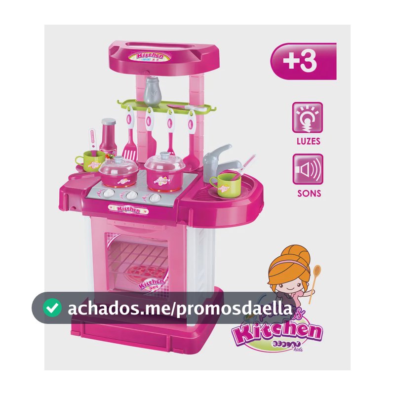 Cozinha De Brinquedo Infantil Completa Princess Replay Kids