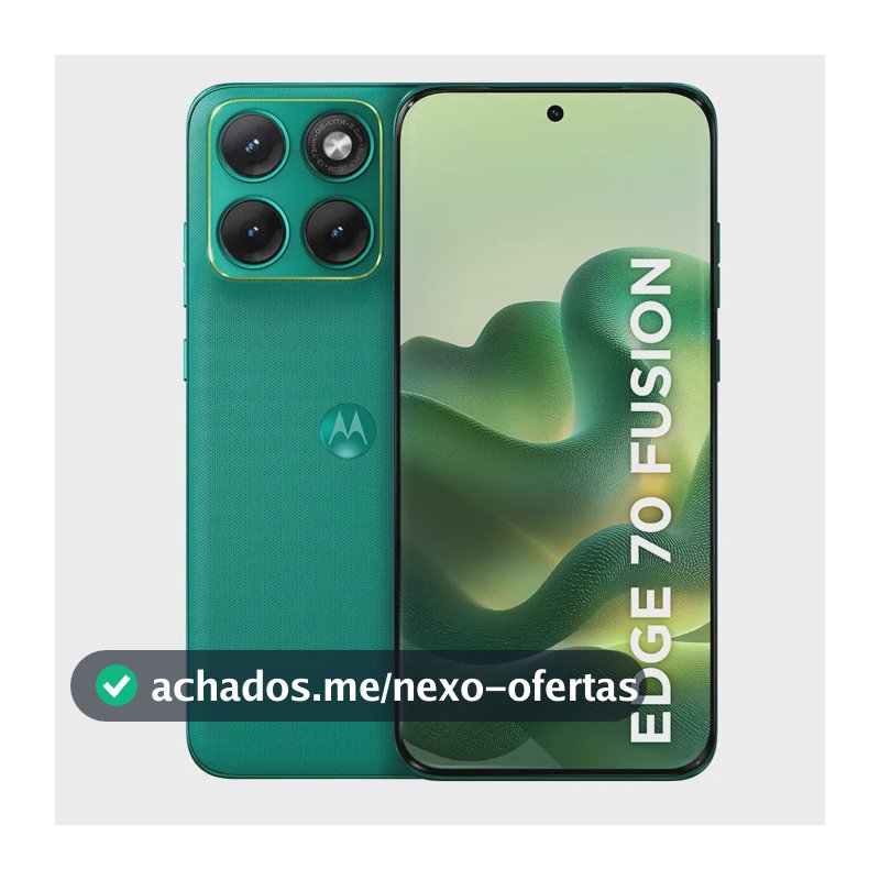 Smartphone Motorola Edge 70 Fusion 5g - 256gb 8gb Ram + 16gb Ram Boost, Camera 50mp Sony Lytia 710, Tela 1.5k Extreme Amoled 144hz - Verde