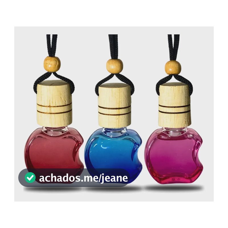 3 Cheirinhos De Carro Formato Maça 9ml Cheirinhos Táxi Uber Rosa-chiclete 1 Aroma De Cada