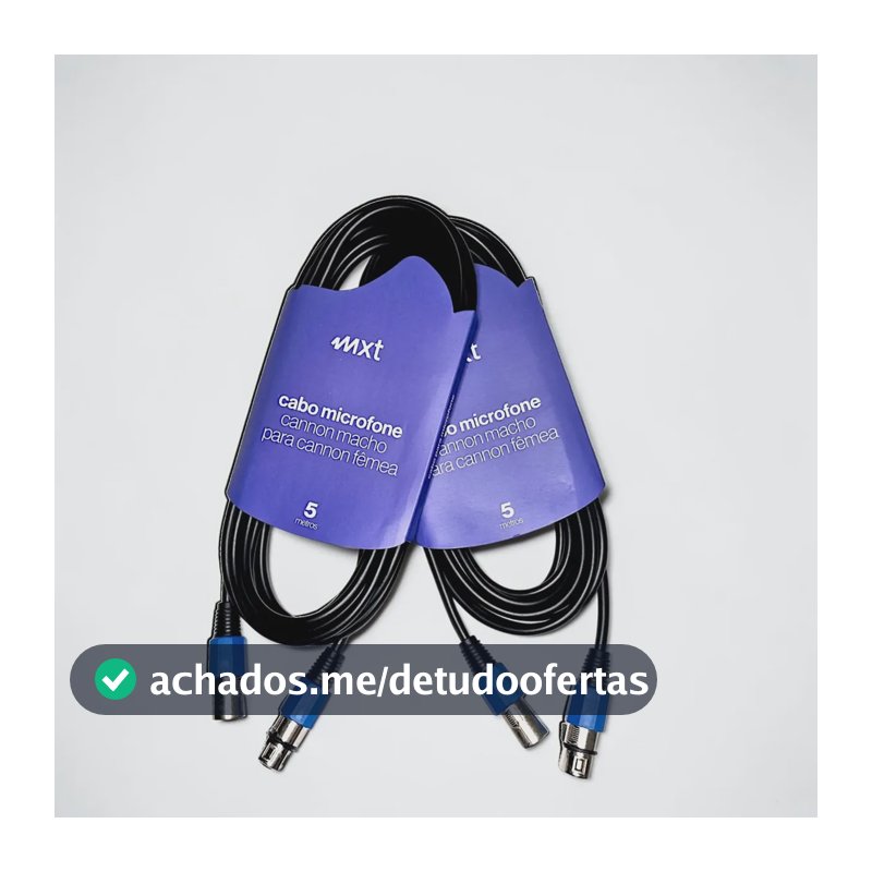 Kit 2 Und Cabo De Microfone Xlr  Balanceado Cannon 5 Metros