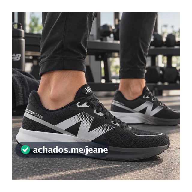 Tênis Masculino Dynasoft Flash V7 New Balance Preto/prata Liso 40