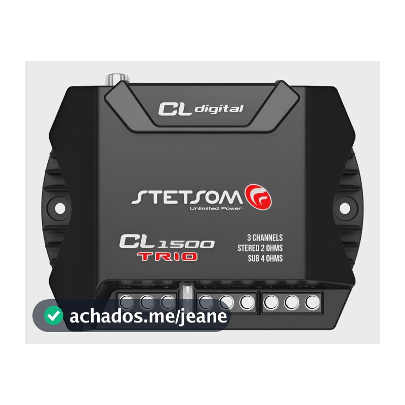 Amplificador Modulo Stetsom Cl 1500 Trio 3 Canais Preto