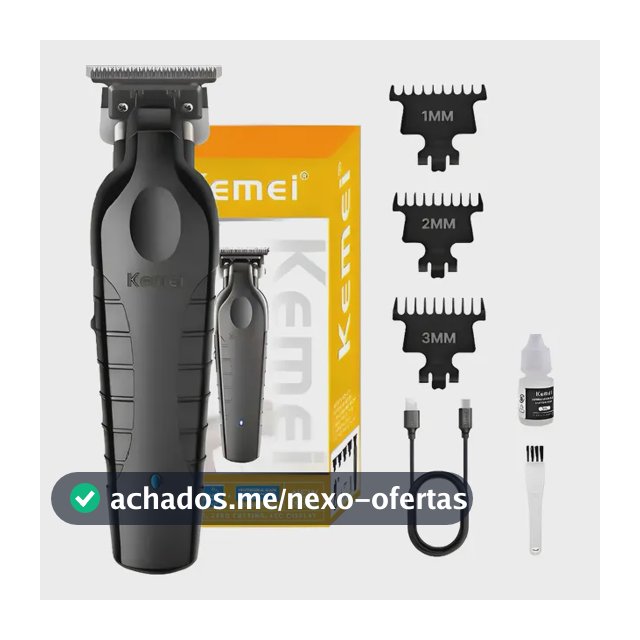 Kemei Maquina De Acabamento Km 2299 Profissional Cor Black