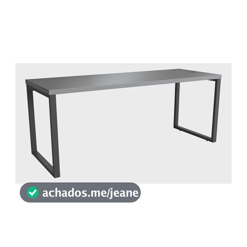 Mesa Diretor Kappesberg Office Platinum 190cm Chumbo