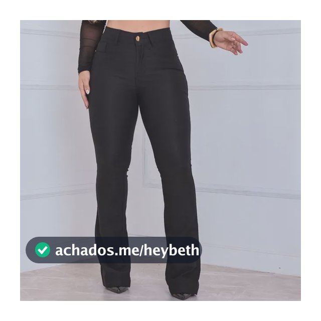 Calça Jeans Feminina Flare Empina Bumbum Modeladora Cós Alto