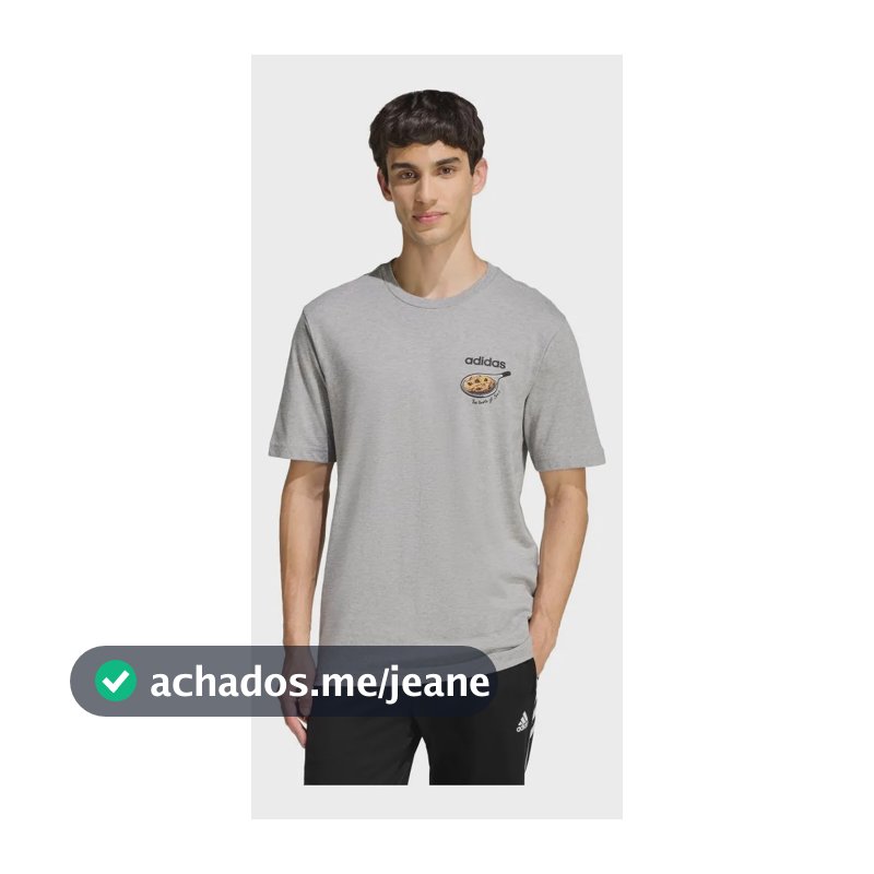 Camiseta Estampada Snack Cookie adidas Cinza M