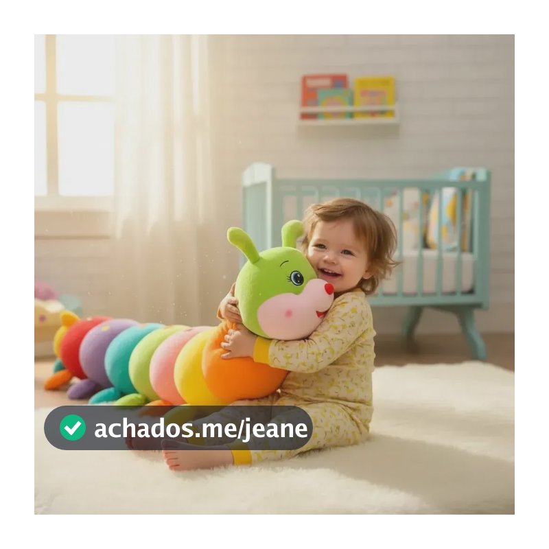 Centopéia de Pelúcia TOY Ursinho 70cm Hipoalergênica Algodão