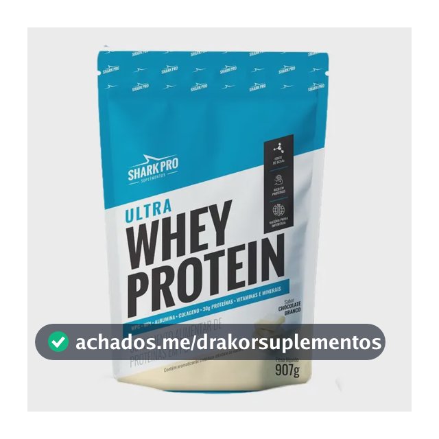 Ultra Whey Protein Chocolate Branco Refil 907g - Shark Pro Chocolate Branco