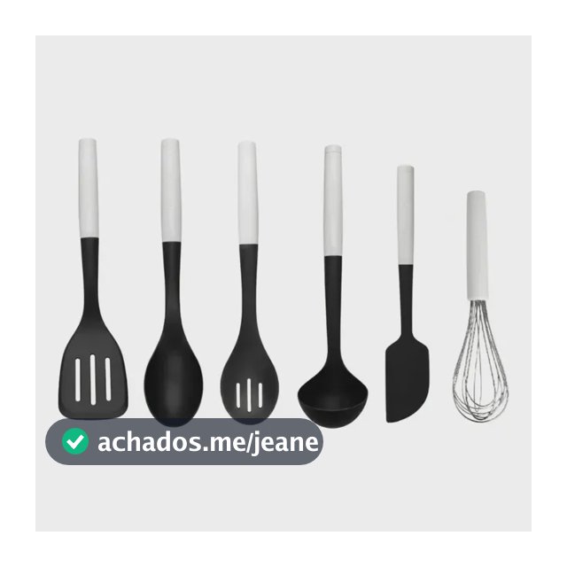 Conjunto Utensílios De Cozinha 6 Pçs Branco Kitchenaid