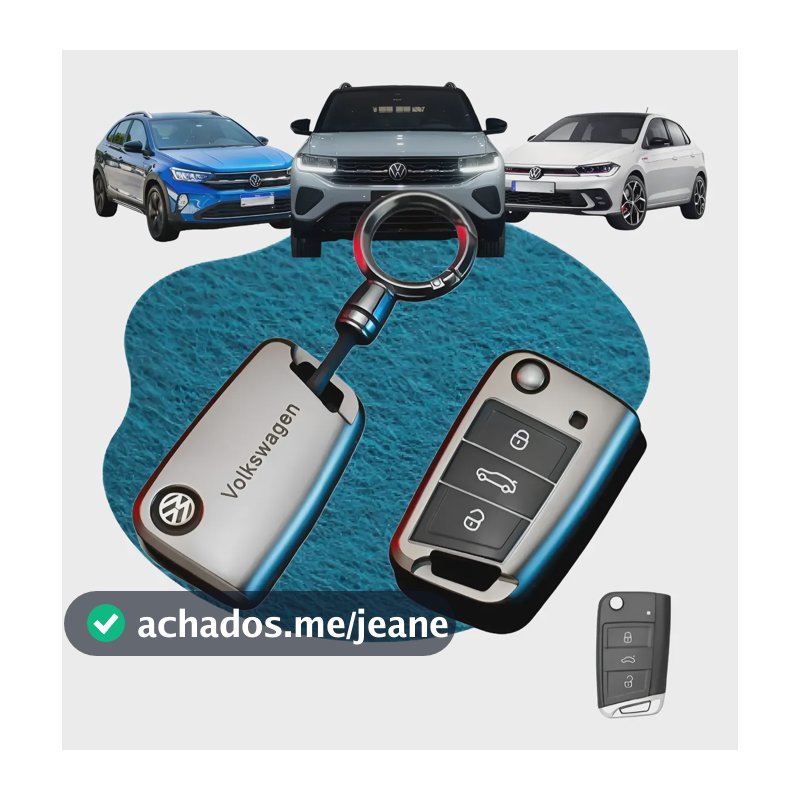 Capa Chave Carro  Acessórios Vw Virtus Nivus T-cross Polo Chaveiro-c