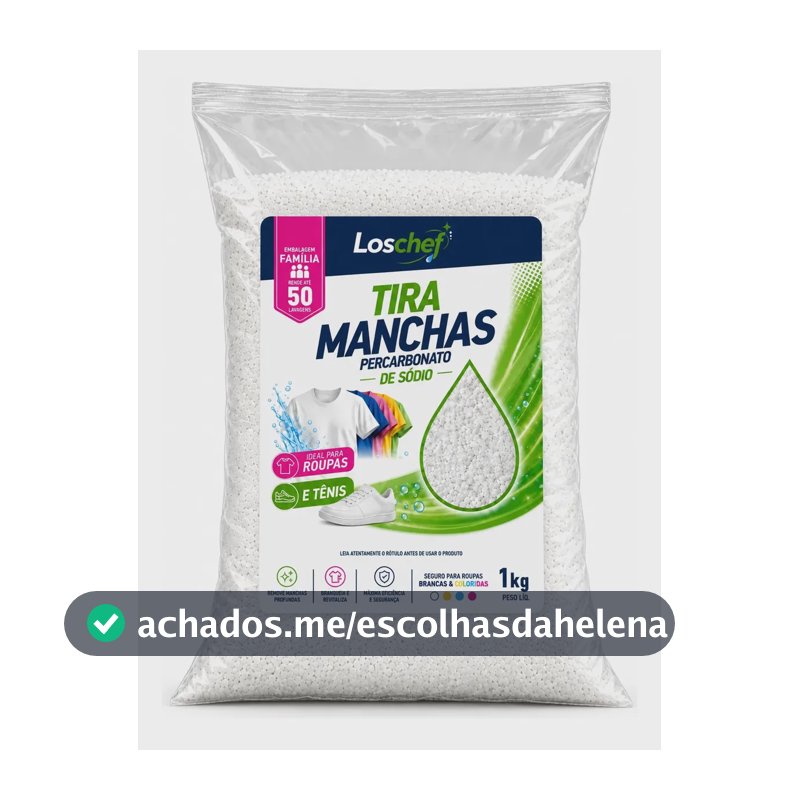 Percarbonato De Sódio 1kg Removedor Tira Mancha Alvejante