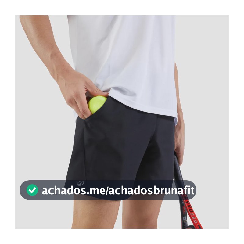 Shorts Masculino De Tênis Dry 100 Artengo Preto Liso G