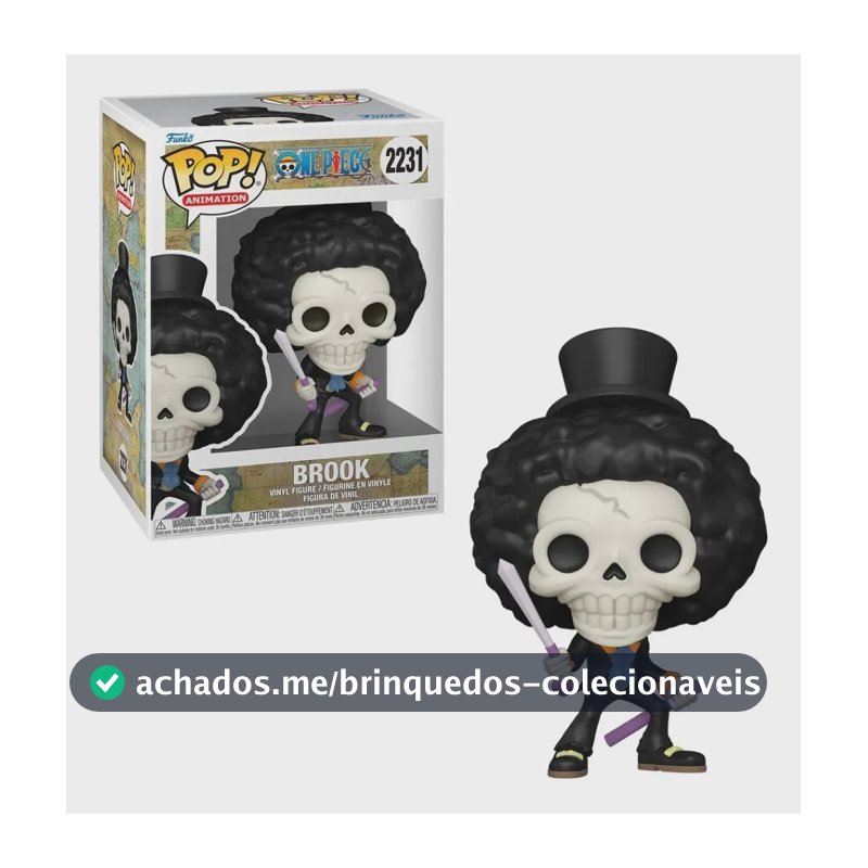 Boneco One Piece Brook Com Espadas Funko Pop