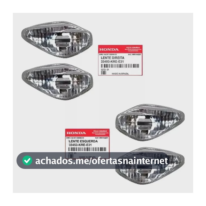 Kit 4 Lente Da Seta Original Honda Nxr Bros 150 160 Original