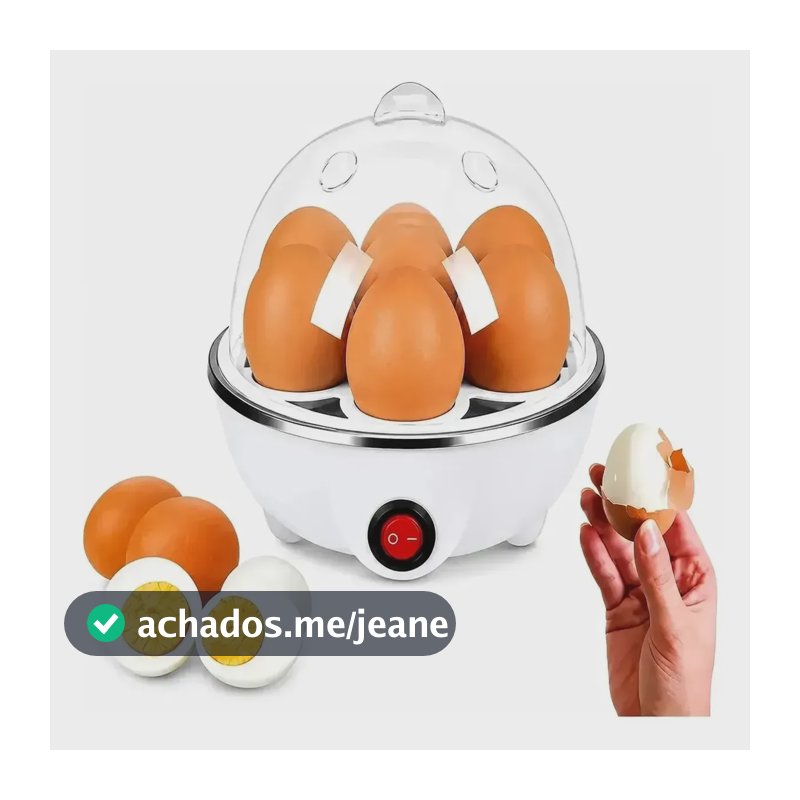 Cozedor de Ovos Elétrico GoldenFesta Para Até 7 Ovos, Legumes e Salsichas