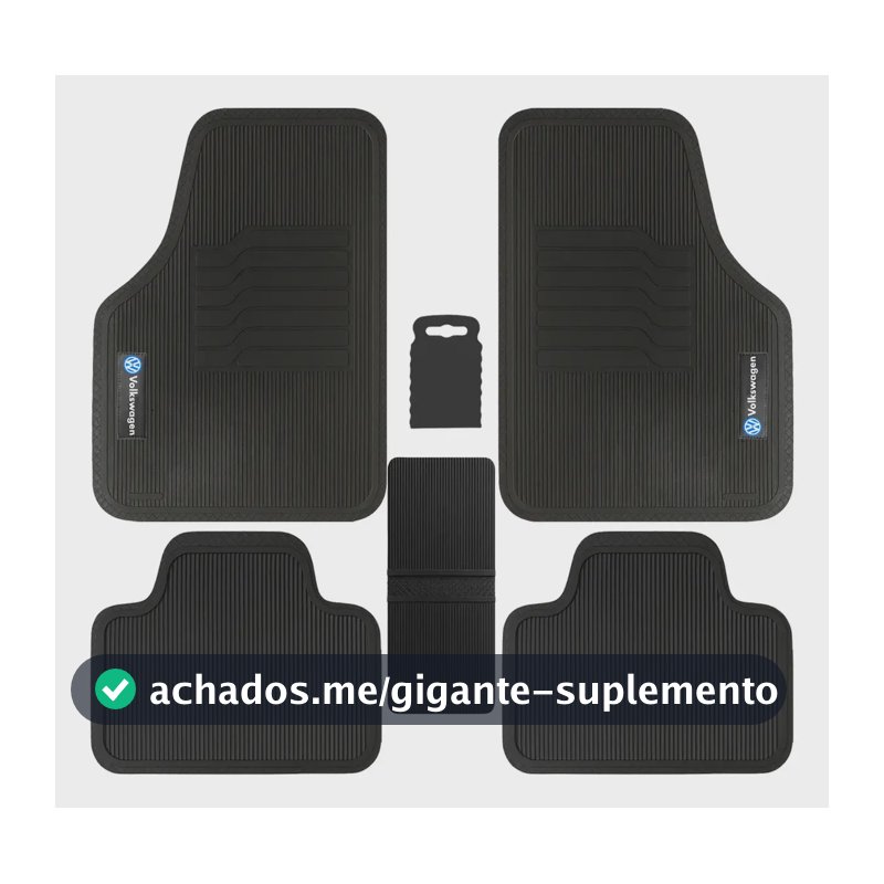 Jogo Tapete Personalizado Carro Borracha Volkswagen Bordado 5 Peças Gol G4 2006 A 2013
