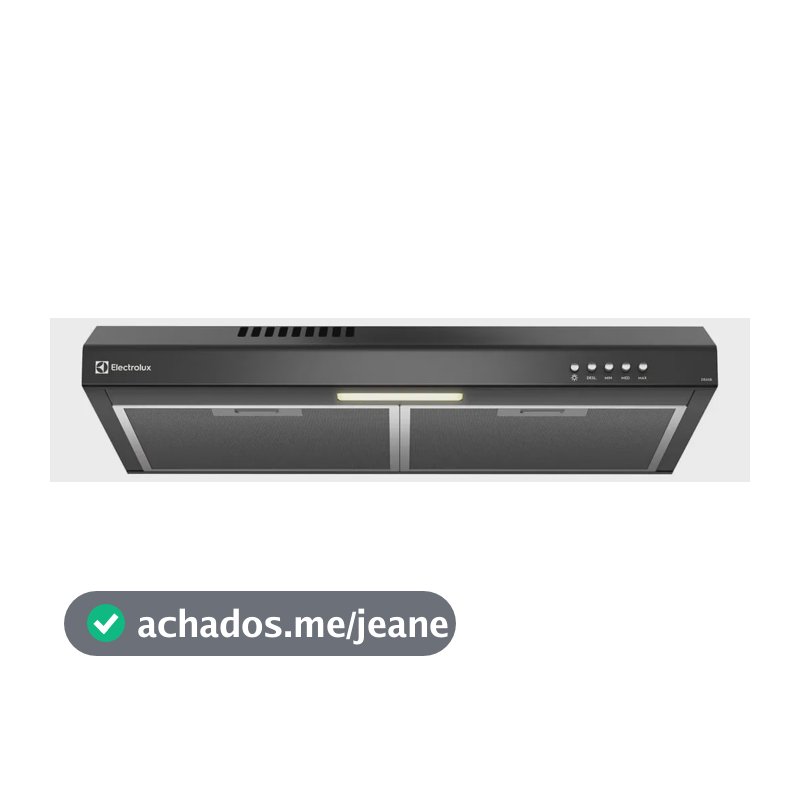 Depurador De Ar Electrolux 60cm Preto Alto Poder De Sucção, Preto