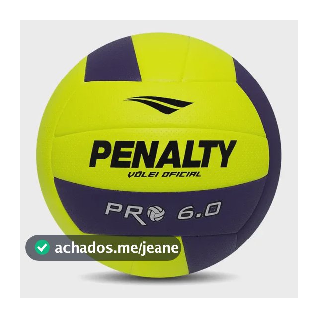 Bola de Vôlei Penalty 6.0 Pro Amarela e Azul