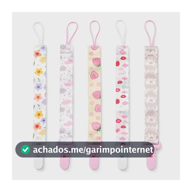Kit 5 Prendedor Chupeta Menino E Menina Estampas Sortidas