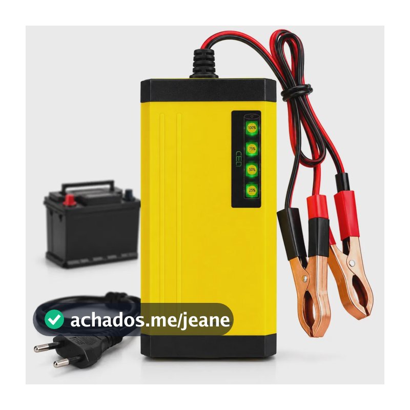 Carregador De Bateria Automotiva 12v 2a Bivolt Eletromind Carro Moto Recuperador De Baterias Veicular Inteligente Com Indicador Led