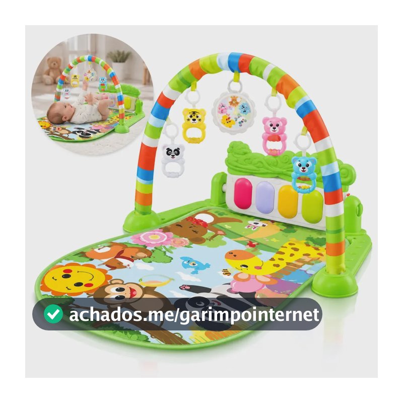 Tapete De Atividade Infantil AMR-1013 Brinquedo bebe Musical Cor Verde