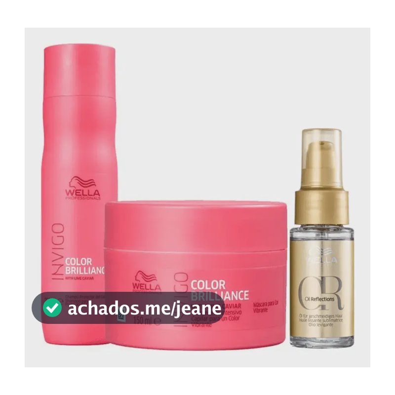 Kit Wella Inv. Color Brilliance + Oil Refl 30ml (3 Produtos)