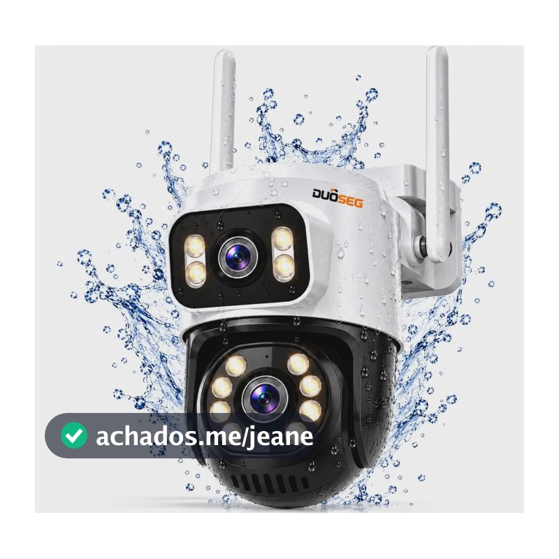 Câmera de Segurança Wi-Fi A28B 4K Dupla Lente Visão Noturna Colorida Full Hd Externa Prova D'água Ip66 Sensor Movimento iCSee DUOSEG