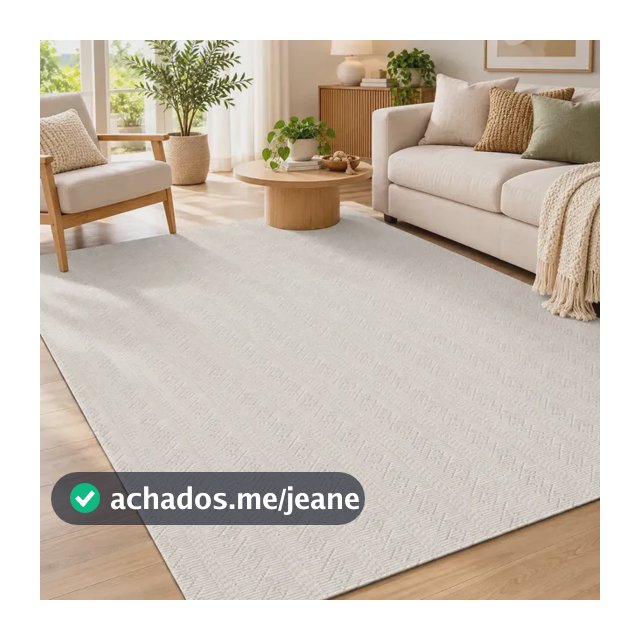 Tapete De Sala Moderno 1,50m X 2,50m Mandacaru Brinde Lavável em Máquina
