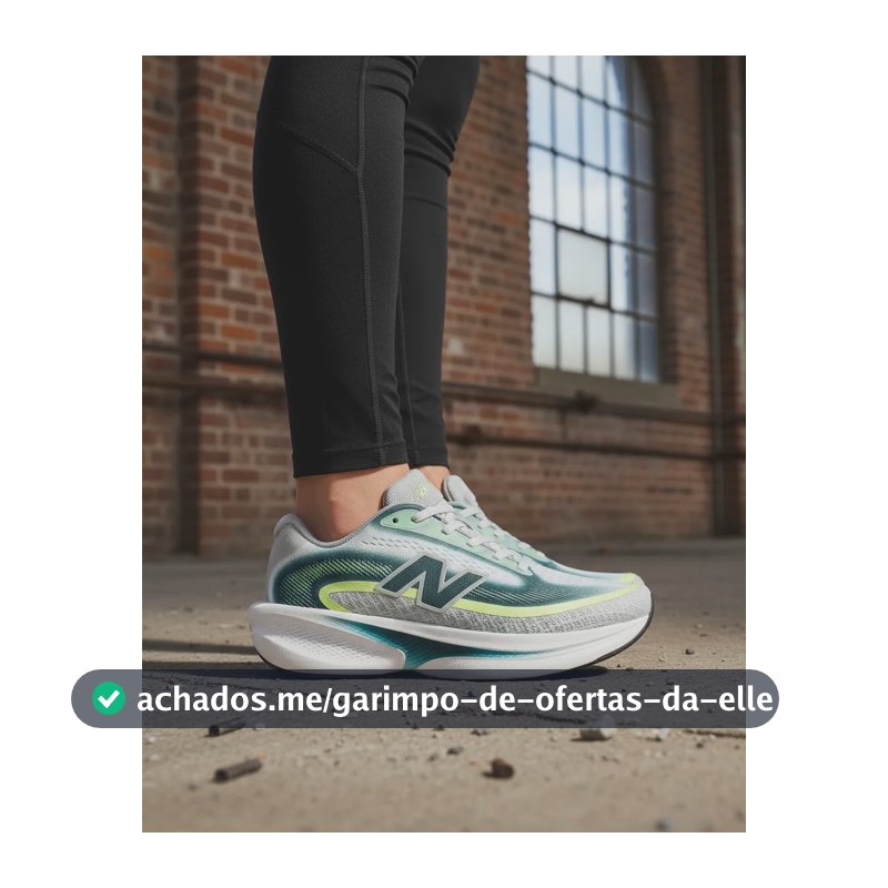 Tênis New Balance Fresh Foam Ellipse Running Original Verde Liso 36 Br