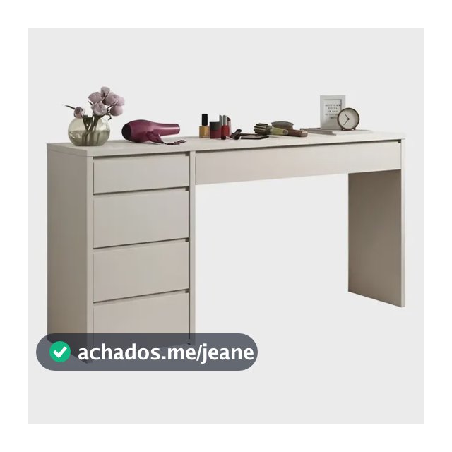 Escrivaninha 5 Gavetas Berlim Yescasa 136x81x45cm Off White