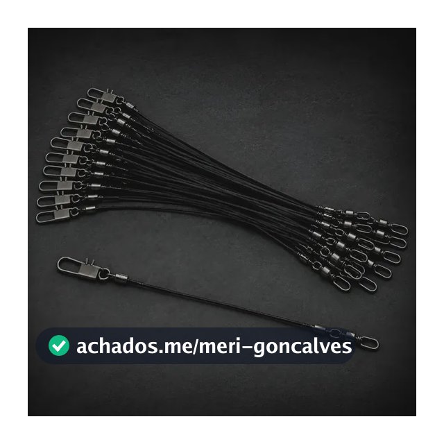 Kit 25 Chicote Pesca Cabo Aço 20cm Snap Girador
