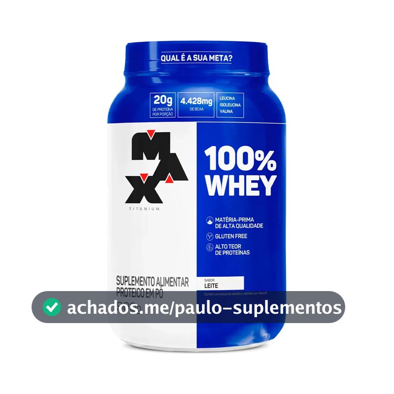 Whey Protein Concentrado Max Titanium Sabor Leite