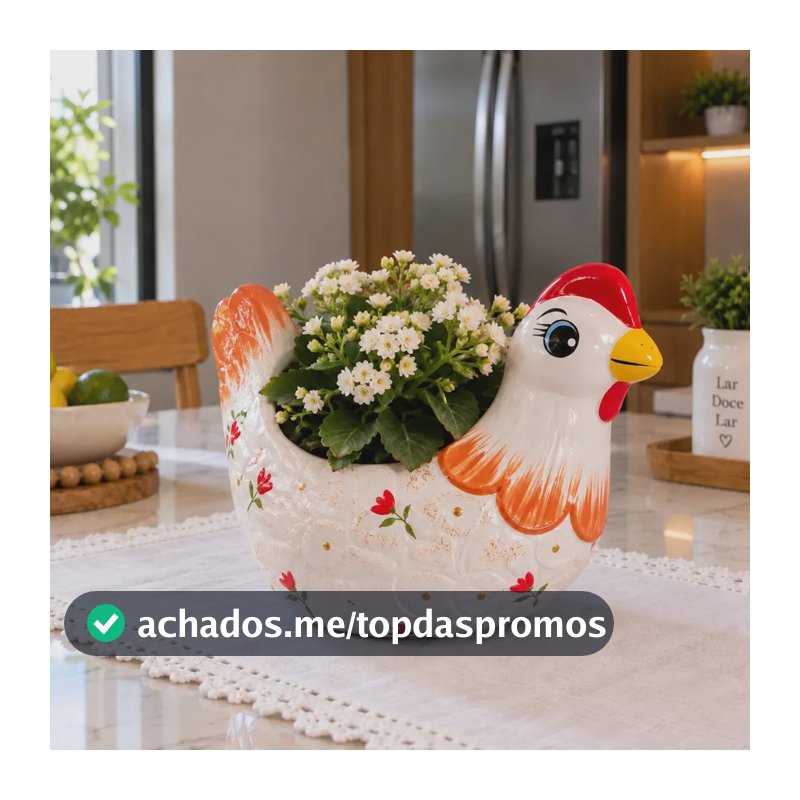 Porta Ovos Galinha De Cerâmica Decorativo Cozinha Mesa Vaso Laranja