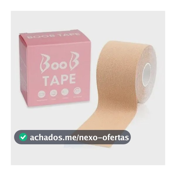 Levanta Seios Adesivo Peito Fita Bege Boob Tape Sutiã 5m
