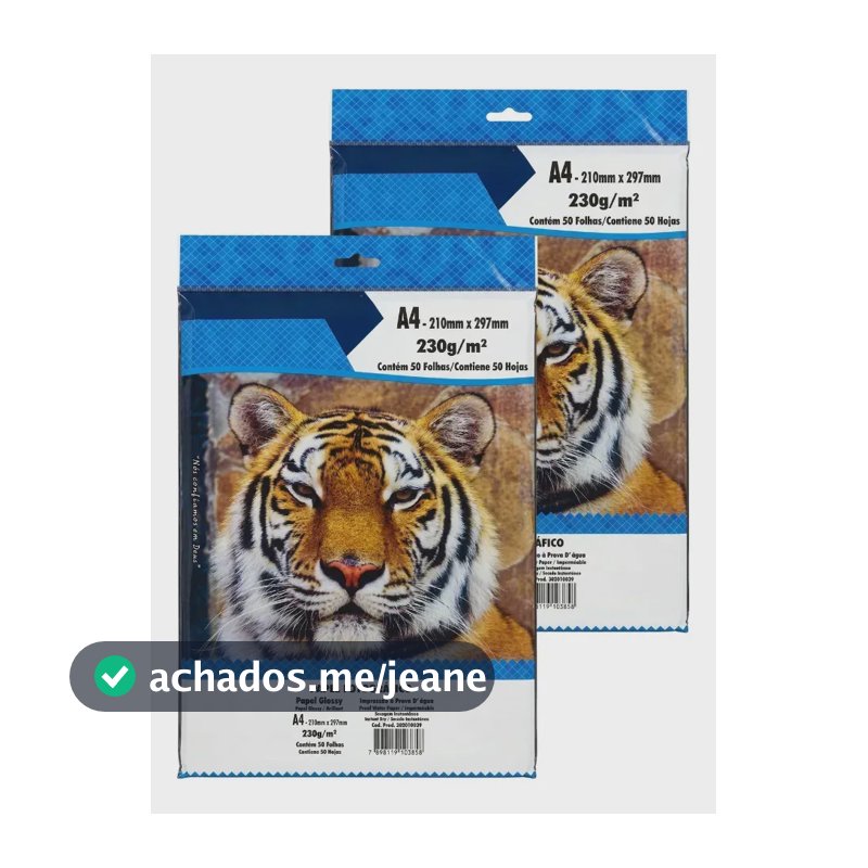 Papel Foto 230g A4 100 Folhas Brilhante - Masterprint