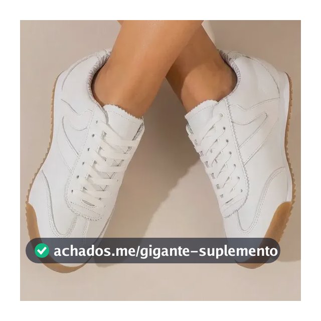 Tênis Branco Feminino Vittal Couro Legitimo Casual Clássico
