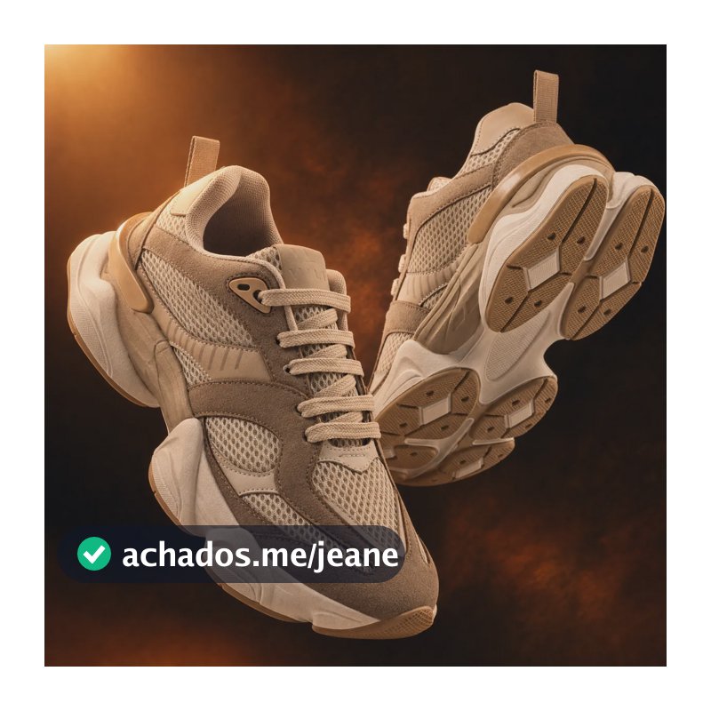 Tenis Feminino Chunky Vili Aura Casual Conforto Original Nude/rose 38 Br