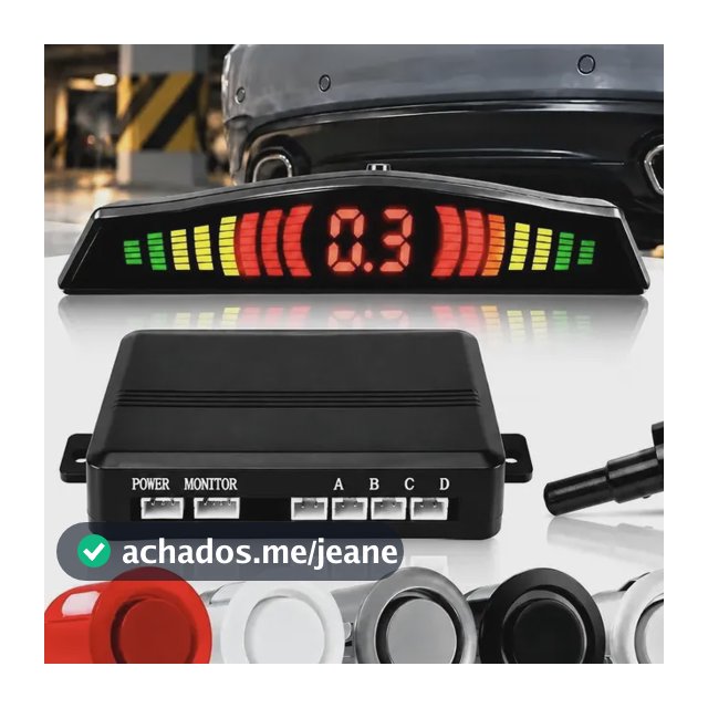 Sensor De Estacionamento Ré Universal Display Sonoro Carro