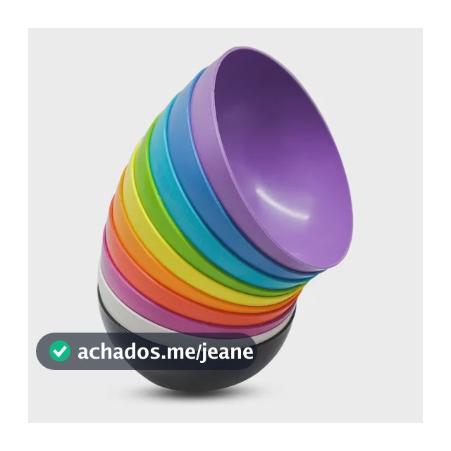 Kit 10 Bowls Potes Cumbucas Tigela Plastico Cozinha Cor Viva