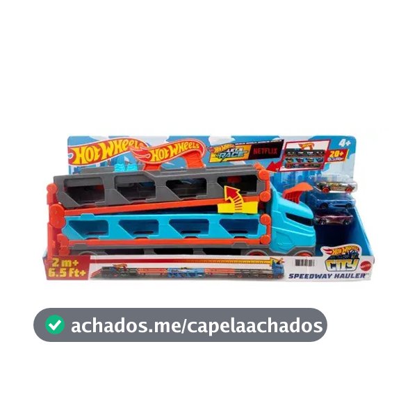 Pista de Carrinho com 3 Carrinhos Hot Wheels Guincho Mattel GVG37