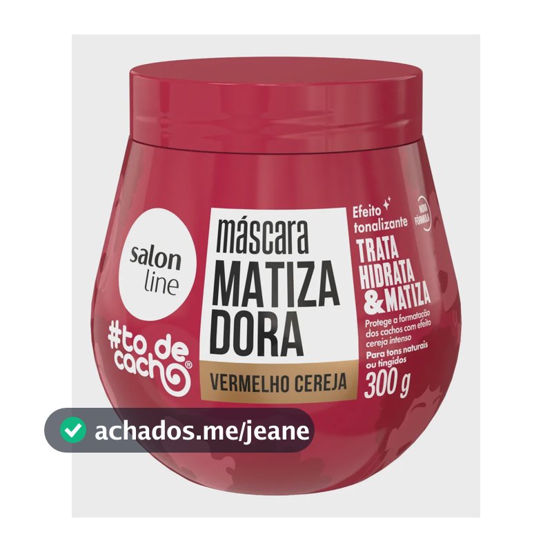 Máscara Matizadora Vermelho Cereja 300g Todecacho Salon Line