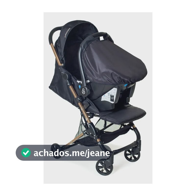 Galzerano Carrinho De Passeio Compacto Bali Preto Preto