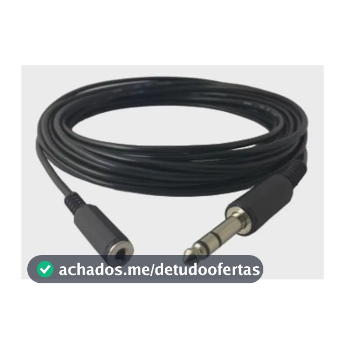 Cabo P10 Macho X P2 Stereo Femea ( Extensor ) 5 Metros