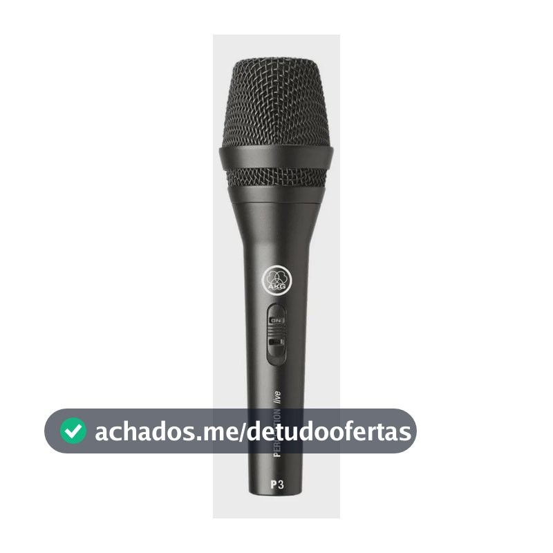 Akg P3 S Perception Live Microfone Dinâmico Cardióide Preto