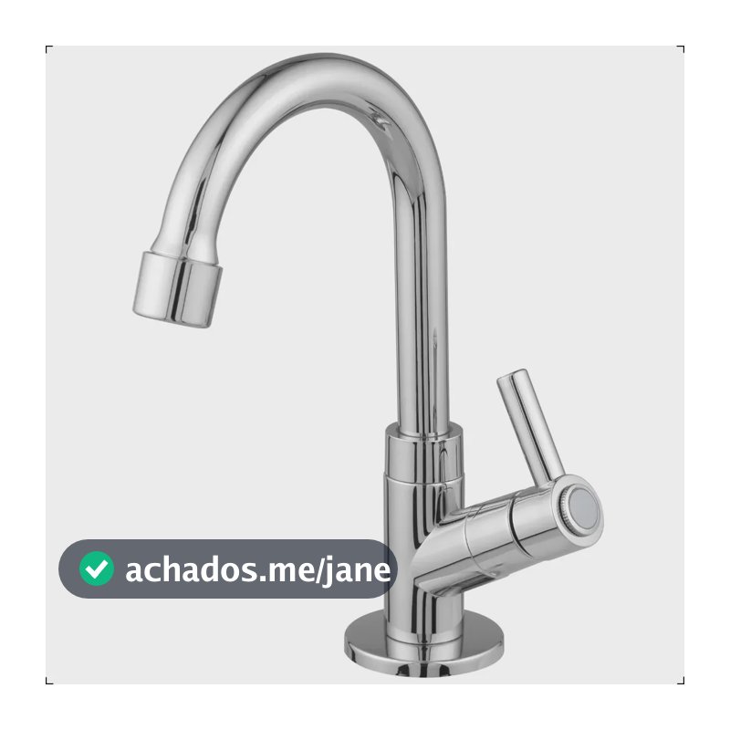 Torneira Lavatorio Banheiro ABS 1/4 Volta Cromada Hope Metais 1198 C72 Plateado