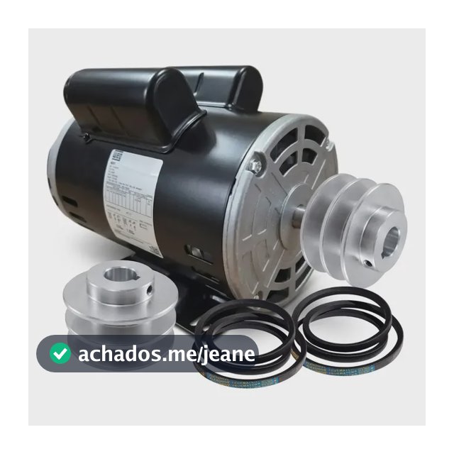 Motor Elétrico Weg Betoneira 2cv Mono 1730RPM Polia Ferro 2 Correias