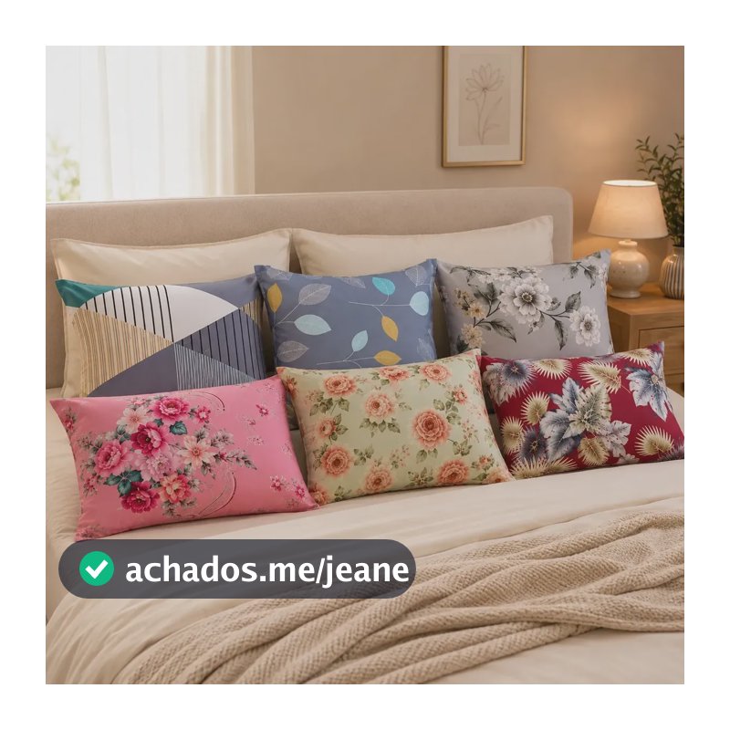 Kit 10 Fronhas 50x70 Estampadas Micropercal 200 Fios Macia Estampas Sortidas