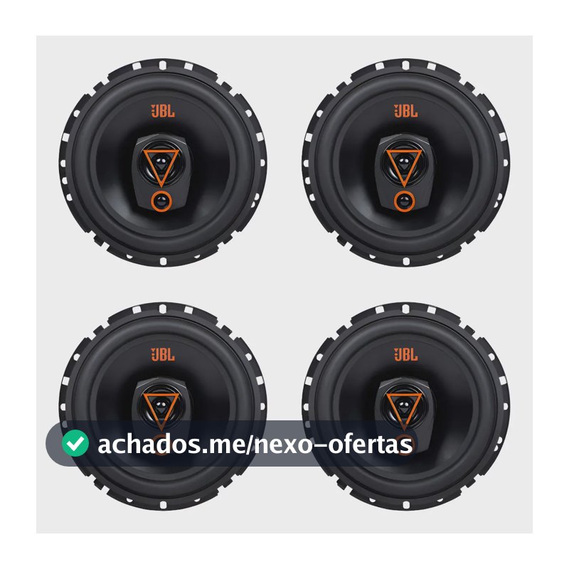 Kit 4 Falantes 6 Polegadas Jbl 6trms80 Triaxial 320w 4 Ohms Preto