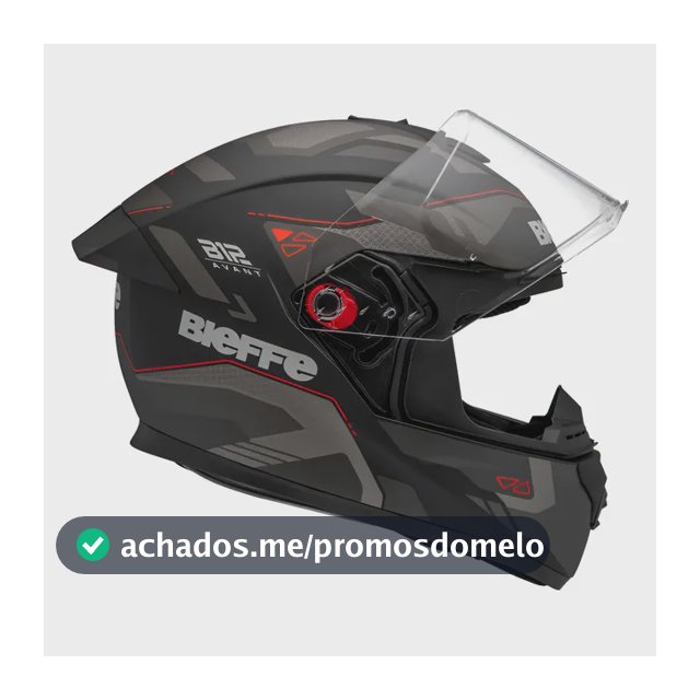 Capacete Moto Bieffe B-12 Avant Preto Fosco Grafite